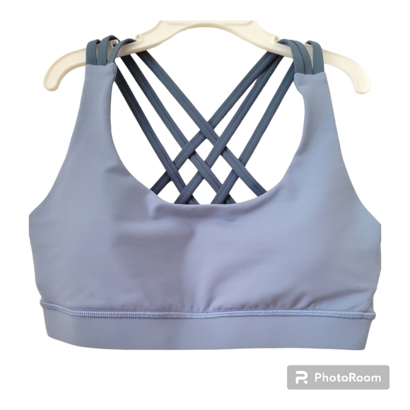 lululemon athletica Other - Lululemon Energy Bra, 6 strap sports padded bra,Sz 4, Utility Blue, EUC